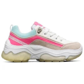 Ampp”D Low-Top Bianco/Blu/Rosa