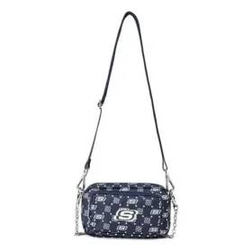 Borsa a tracolla casual in tessuto regolabile “Navy White”