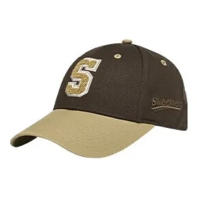 Cappellino da baseball con ricamo lettera S “Brown Tan”