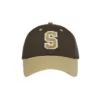 Cappellino da baseball con ricamo lettera S “Brown Tan”