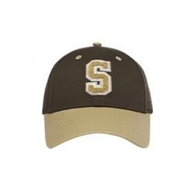 Cappellino da baseball con ricamo lettera S “Brown Tan”