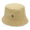 Cappello da pescatore con stampa logo lettere classico “Tan”