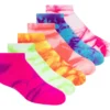 Confezione da 6 paia di calze alla moda Tie Dye per bambine Confezione da 6 paia di calze alla moda Tie Dye per bambine