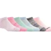 Confezione da 6 paia di calze corti a righe colorate per bambine