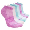 Confezione da 6 paia di calze corti a righe colorate per bambine Confezione da 6 paia di calze corti a righe colorate per bambine