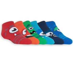 Confezione da 6 paia di calze corti con Monster