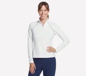 Fairway a maniche lunghe con zip a 1/4