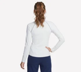 Fairway a maniche lunghe con zip a 1/4