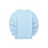 Felpa casual con collo rotondo della serie Letter “Blue White”