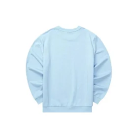 Felpa casual con collo rotondo della serie Letter “Blue White”