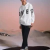 Felpa con cappuccio casual con stampa “Bianco Nero”
