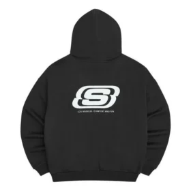 Felpa con cappuccio con logo stampato “Black White”