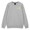 Felpa con cappuccio con logo stampato “Grey White Black Blue”