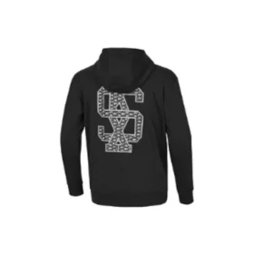 Felpa con cappuccio con logo stampato “Nero Bianco Blu”
