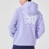 Felpa con cappuccio e stampa “Purple White”