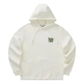 Felpa con cappuccio e stampa “White Green”