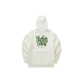 Felpa con cappuccio e stampa “White Green”
