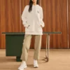 Felpa con cappuccio e stampa “White Green”