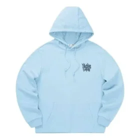 Felpa con cappuccio stampata “Blue Black”