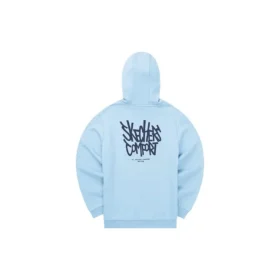 Felpa con cappuccio stampata “Blue Black”