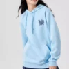 Felpa con cappuccio stampata “Blue Black”