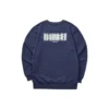 Felpa con collo a giro della serie Casual Colorful “Navy White”