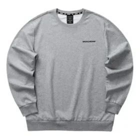 Felpa con collo a giro della serie Colorful Casual “Grey Black”
