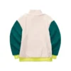 Felpa con collo alto reversibile della serie Stroll “Beige Verde Nero Giallo”