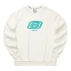 Felpa con collo rotondo della serie Casual “Bianco Blu”