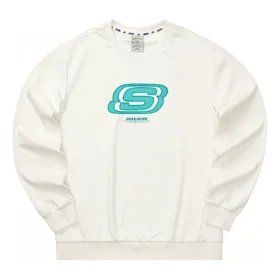 Felpa con collo rotondo della serie Casual “Bianco Blu”