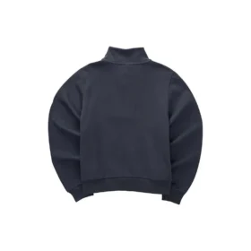 Felpa con collo rotondo in maglia larga Sport Casual “Nero”