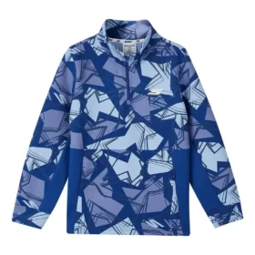 Felpa con mezza zip e stampa integrale della serie Sports Leisure “Blue”