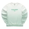 Felpa con scollo rotondo e lettere sfumate “Green White”