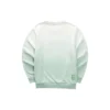Felpa con scollo rotondo e lettere sfumate “Green White”