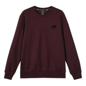 Felpa in maglia a girocollo in tinta unita “Burgundy Black”