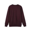 Felpa in maglia a girocollo in tinta unita “Burgundy Black”