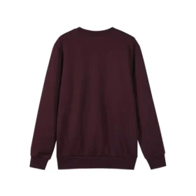 Felpa in maglia a girocollo in tinta unita “Burgundy Black”