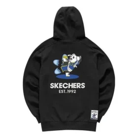 Felpe con cappuccio stampate “Black White Blue”