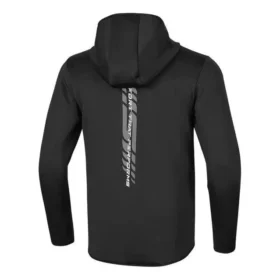 Giacca a maniche lunghe con cappuccio e zip “Black”