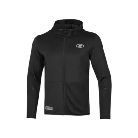 Giacca a maniche lunghe con cappuccio e zip “Black”