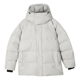 Giacca a piuma con cappuccio, calda e leggera “Grey”