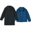 Giacca casual 2 in 1 con cappuccio “Black Blue”