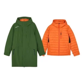 Giacca casual con cappuccio 2 in 1 “Verde Arancione”