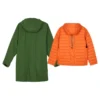 Giacca casual con cappuccio 2 in 1 “Verde Arancione”
