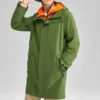 Giacca casual con cappuccio 2 in 1 “Verde Arancione”