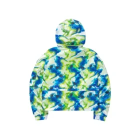 Giacca casual con cappuccio mimetica “Verde Blu”