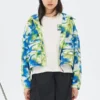 Giacca casual con cappuccio mimetica “Verde Blu”