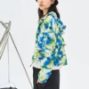 Giacca casual con cappuccio mimetica “Verde Blu”