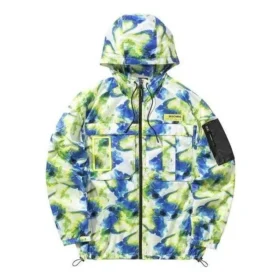 Giacca casual in tessuto mimetico “Verde Blu Bianco”