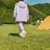 Giacca casual in tessuto “Viola e bianco”